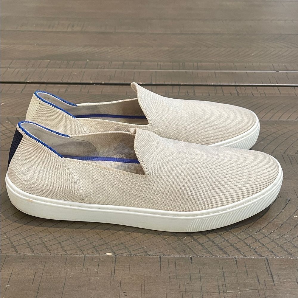 Rothy's The Original Slip-On Sneakers Cream Sz 9